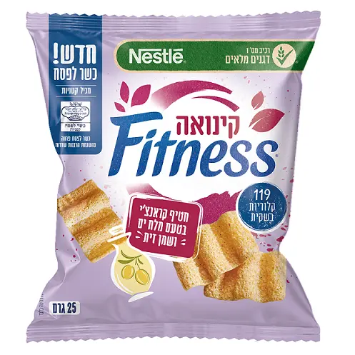 חטיף פיטנס קינואה מלח ים ושמן זית